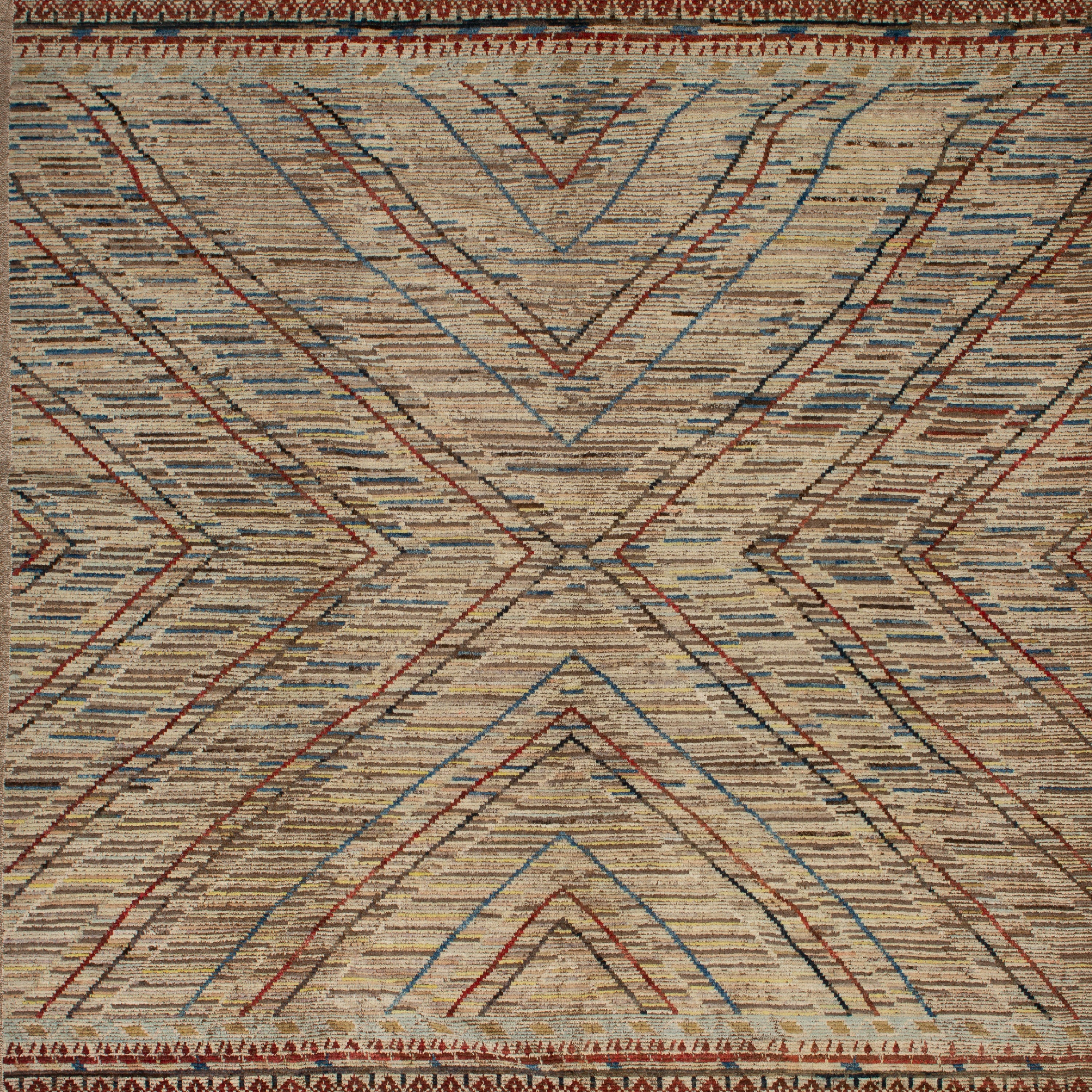 Zameen Patterned Modern Wool Rug - 12'6" x 15'1" Default Title