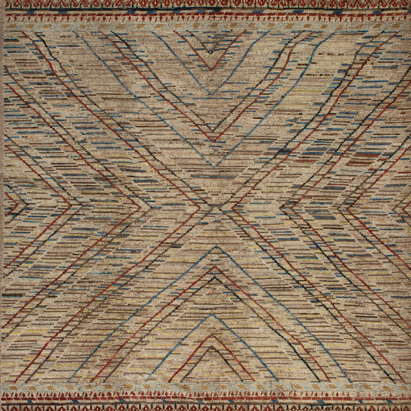 Zameen Patterned Modern Wool Rug - 12'6" x 15'1" Default Title