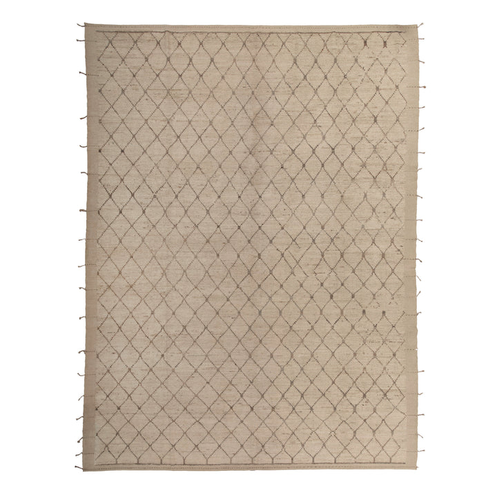 Zameen Patterned Modern Wool Rug - 10'5" x 13'11" Default Title