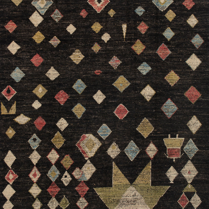 Zameen Patterned Modern Wool Rug - 8'5" x 10' Default Title