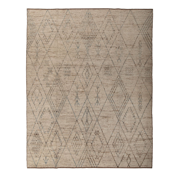 Zameen Patterned Modern Wool Rug - 10'5" x 13'9" Default Title