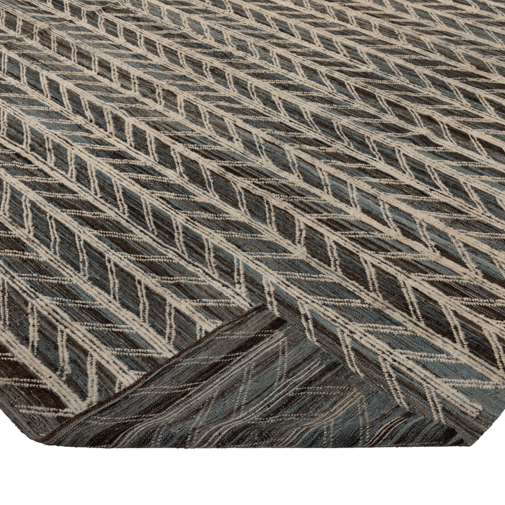 Zameen Patterned Modern Wool Rug - 10'9" x 14' Default Title