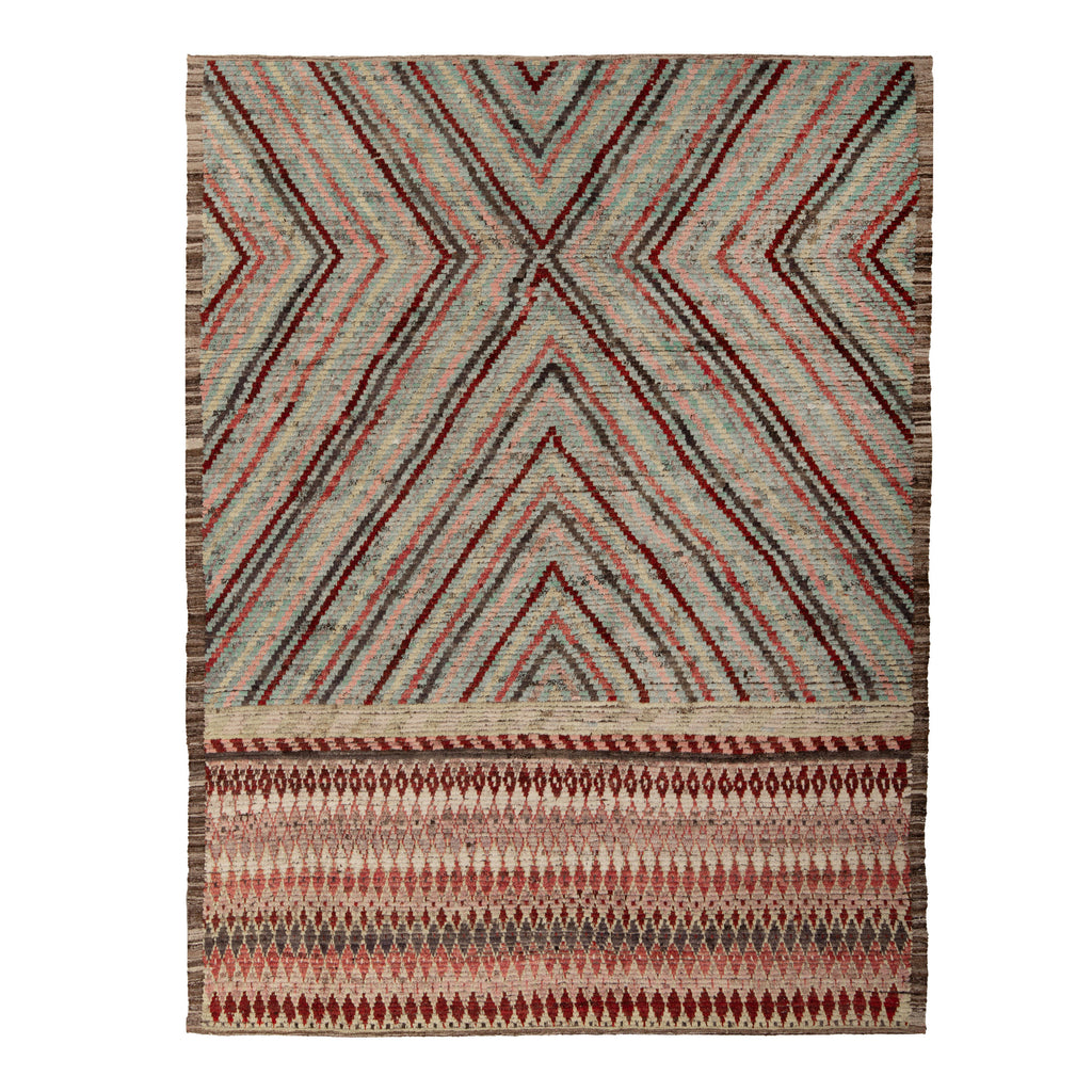 Zameen Patterned Modern Wool Rug - 7'2" x 9'8" Default Title