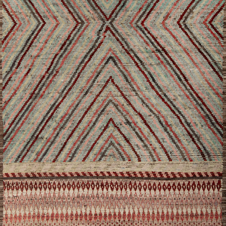 Zameen Patterned Modern Wool Rug - 7'2" x 9'8" Default Title