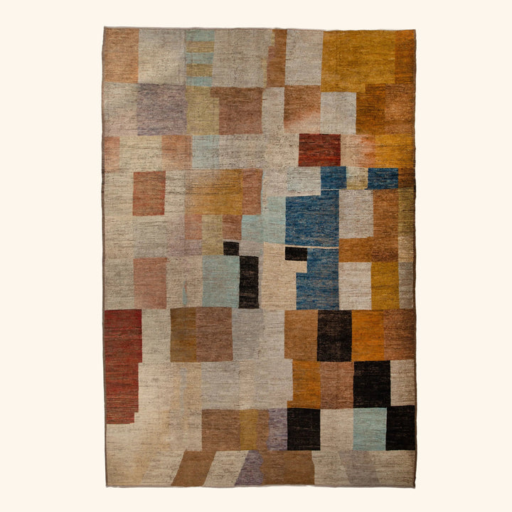 Zameen Patterned Modern Wool Rug - 15' x 20'1" Default Title