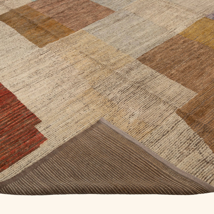 Zameen Patterned Modern Wool Rug - 15' x 20'1" Default Title