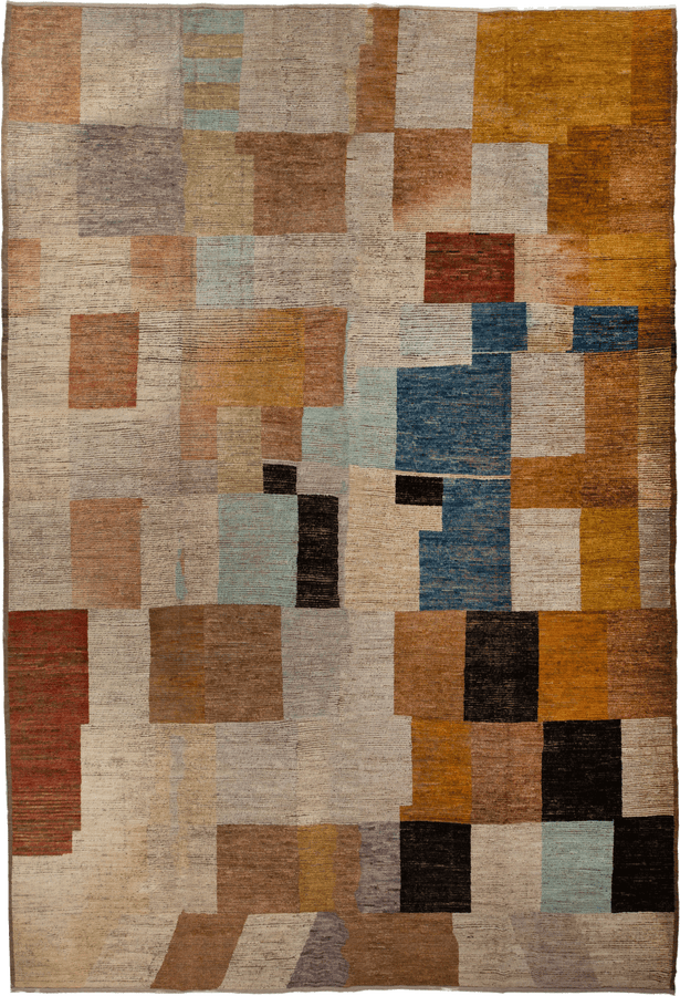 Mutlicolored Zameen Transitional Wool Rug- 15' x 20'1