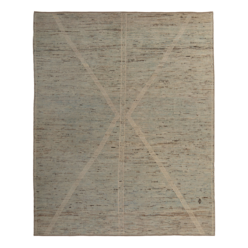 Zameen Patterned Modern Wool Rug - 8'4" x 10'