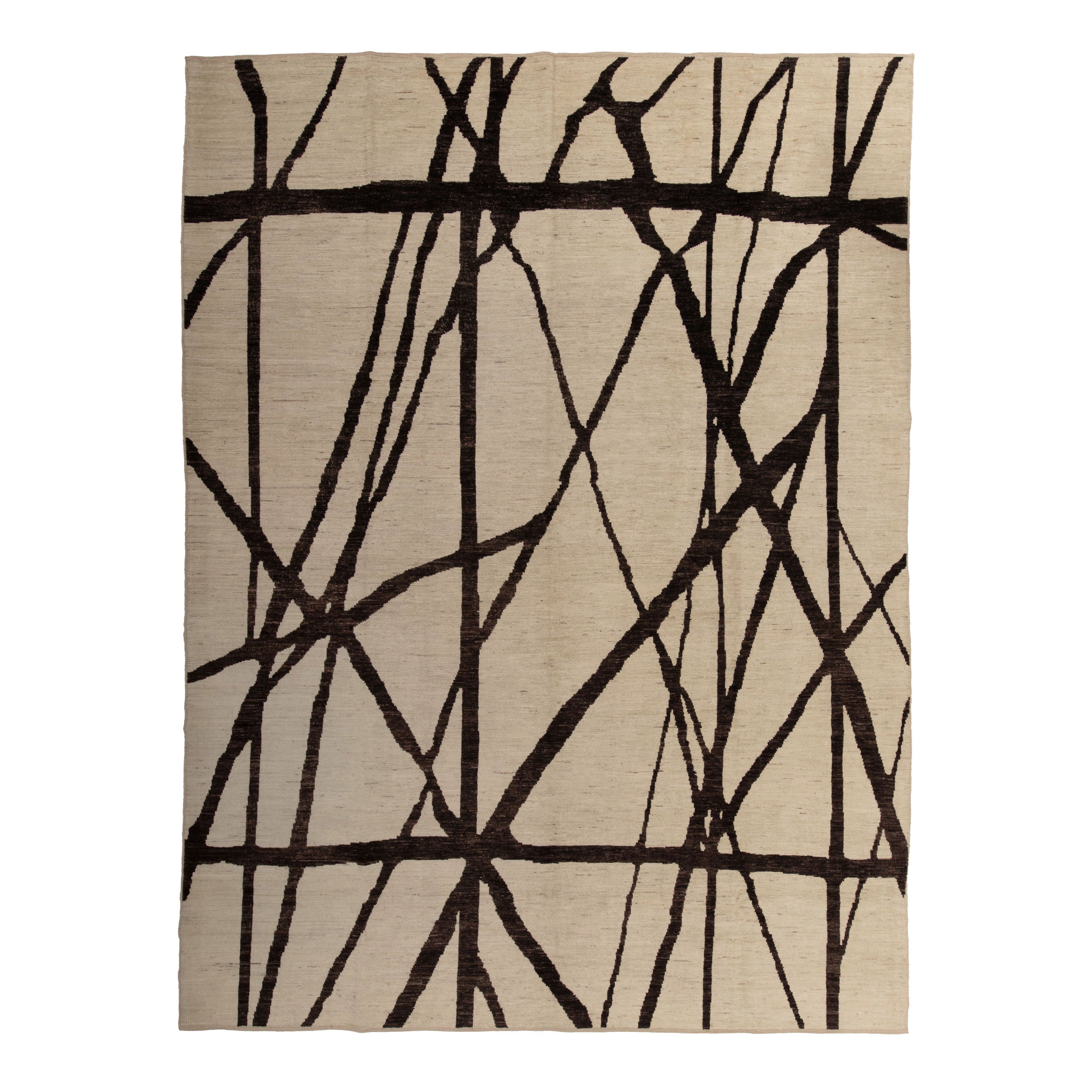 Zameen Patterned Modern Wool Rug - 10'1" x 13'10" Default Title