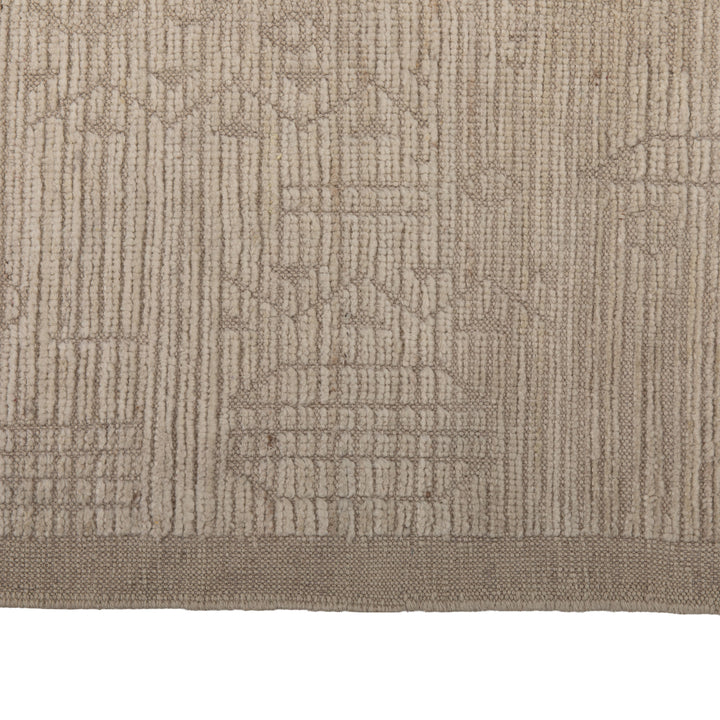 Zameen Patterned Modern Wool Rug - 3' x 12'8"