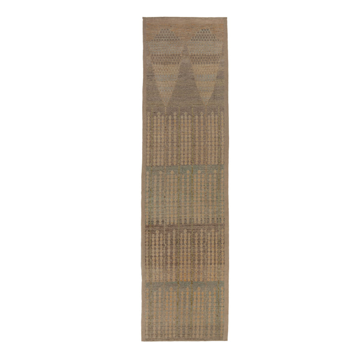 Zameen Patterned Modern Wool Rug - 3'4" x 13'3" Default Title