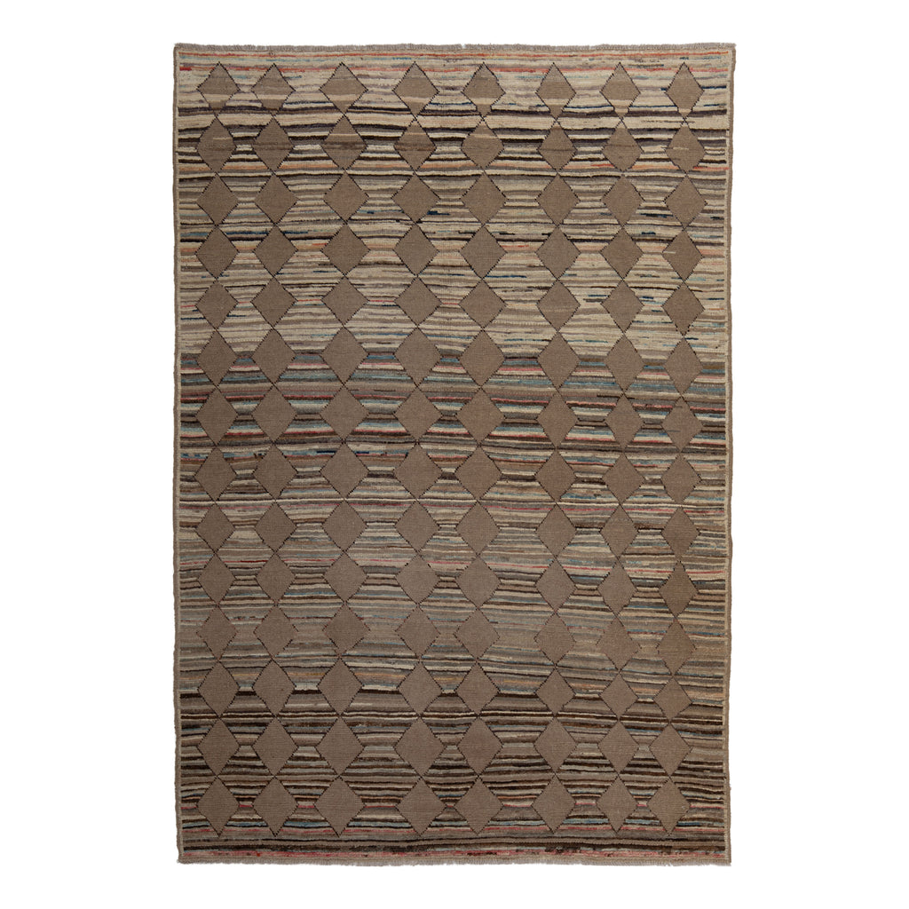 Zameen Patterned Modern Wool Rug - 5'10" x 8'8"