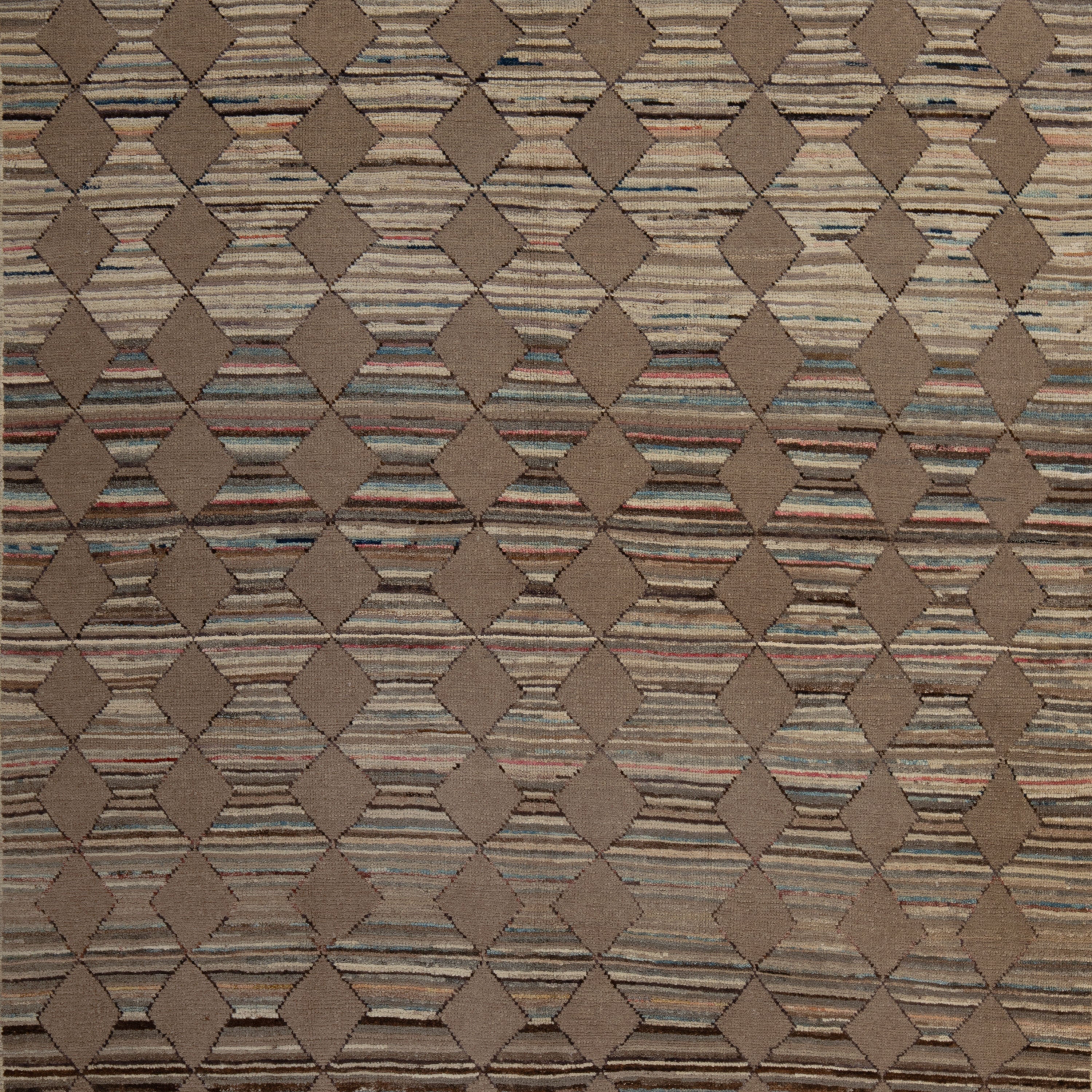 Zameen Patterned Modern Wool Rug - 5'10" x 8'8"