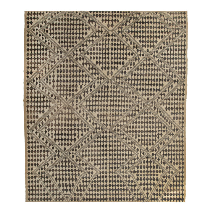 Zameen Patterned Modern Wool Rug - 13'10" x 16'3" Default Title