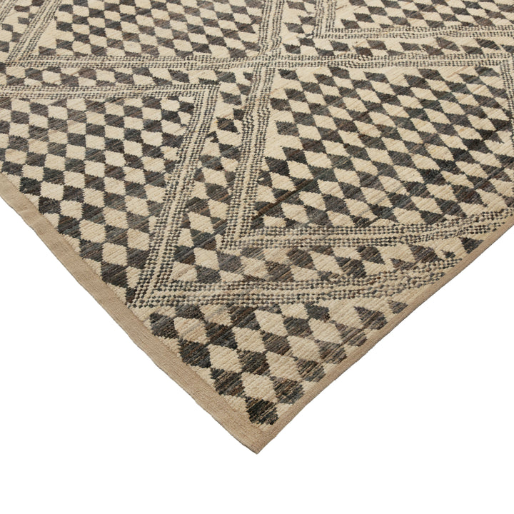 Zameen Patterned Modern Wool Rug - 13'10" x 16'3" Default Title