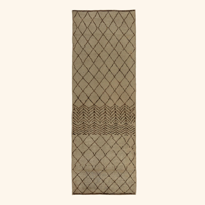 Zameen Patterned Modern Wool Rug - 3'4" x 9'10" Default Title