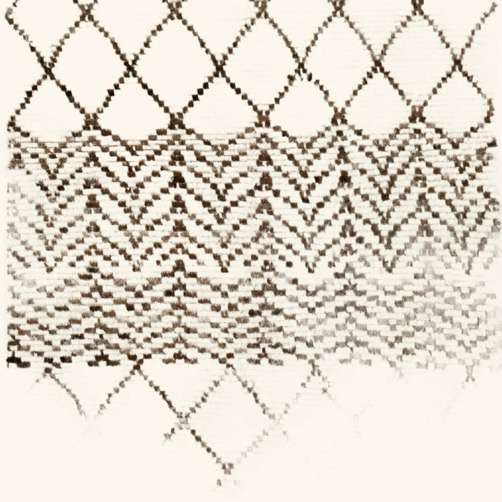 Zameen Patterned Modern Wool Rug - 3'4" x 9'10" Default Title