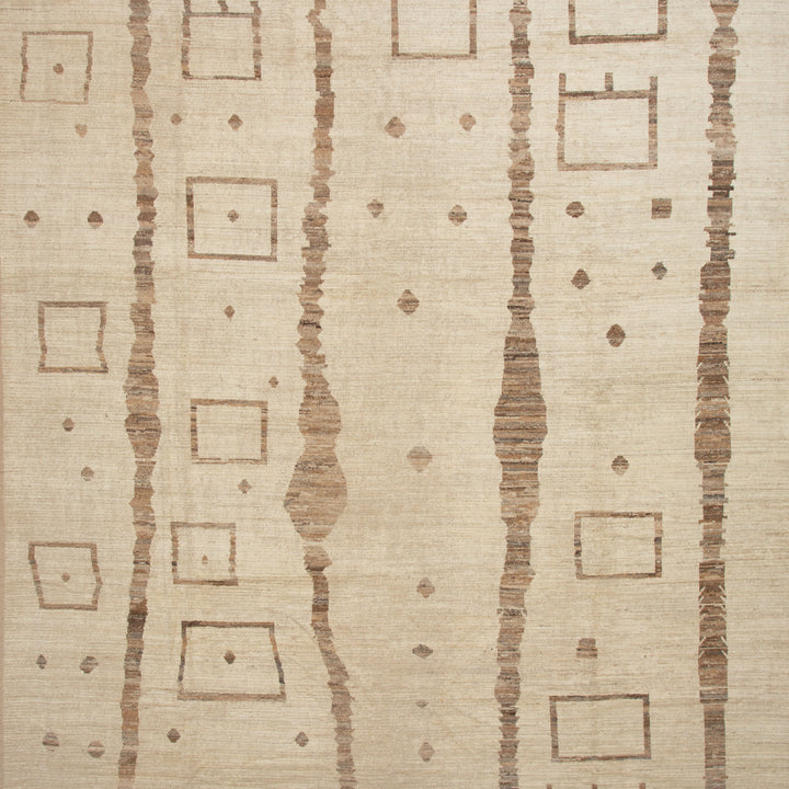 Zameen Patterned Modern Wool Rug - 13'5" x 19'3" Default Title