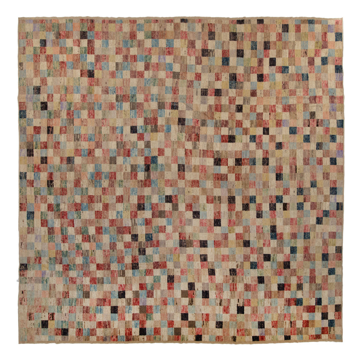 Zameen Patterned Modern Wool Rug - 14'4" x 14'8" Default Title