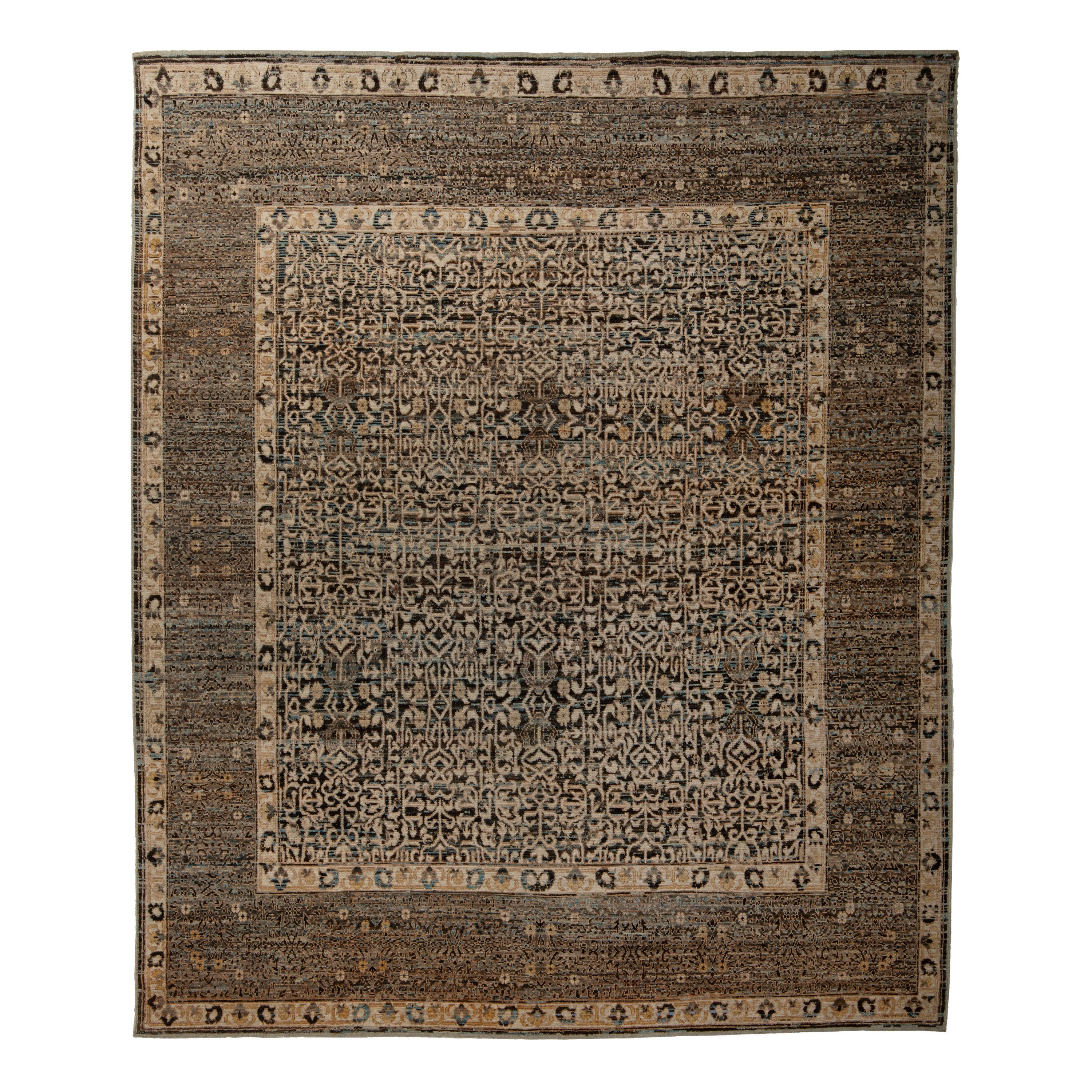 Zameen Patterned Modern Wool Rug - 8'7" x 10'4" Default Title