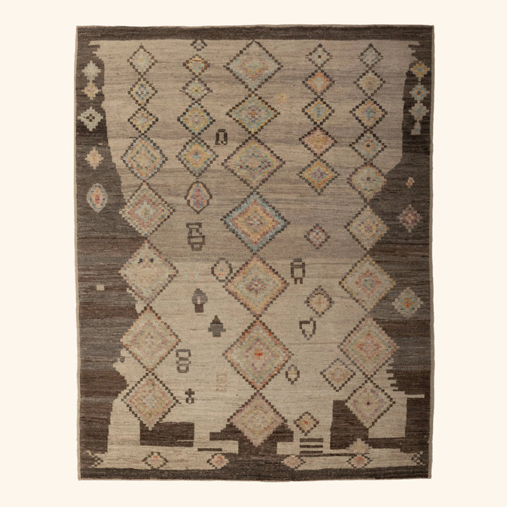 Zameen Patterned Modern Wool Rug - 5'1" x 6'5" Default Title