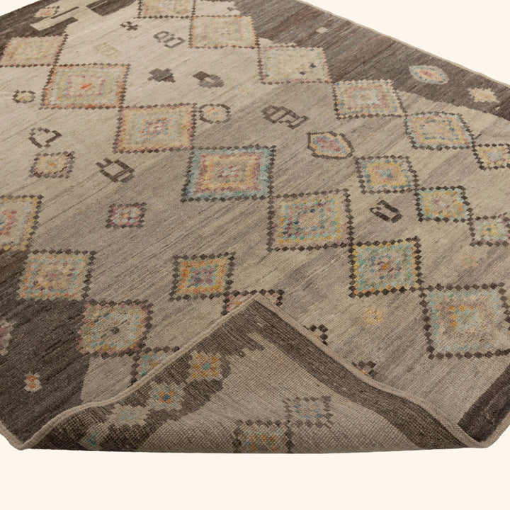 Zameen Patterned Modern Wool Rug - 5'1" x 6'5" Default Title