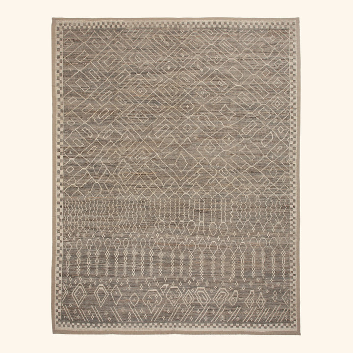 Zameen Patterned Modern Wool Rug - 13'5" x 16'8" Default Title