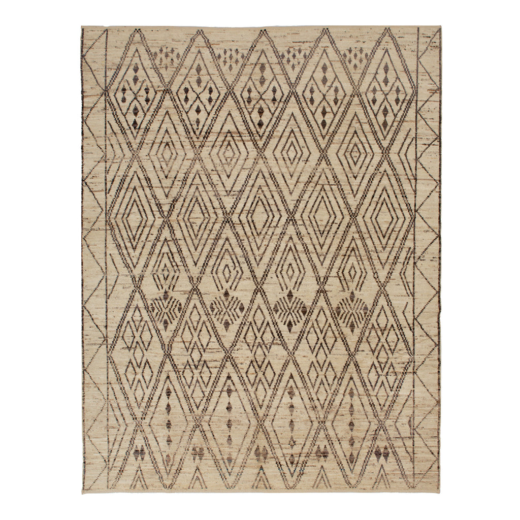 Zameen Patterned Modern Wool Rug - 10'4" x 13'7" Default Title