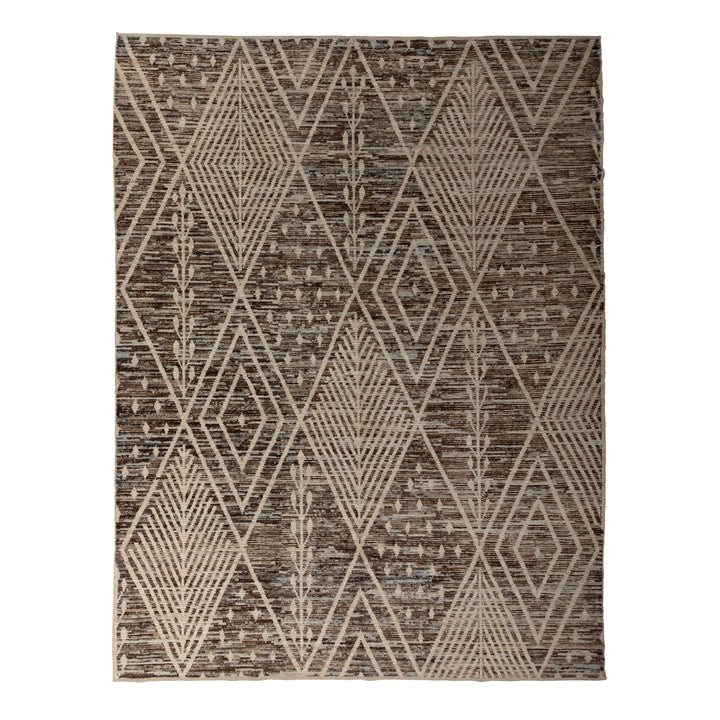 Zameen Patterned Modern Wool Rug - 10'1" x 13'11" Default Title