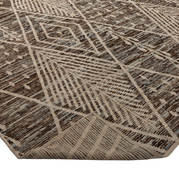 Zameen Patterned Modern Wool Rug - 10'1" x 13'11" Default Title