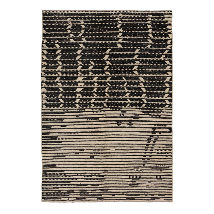 Zameen Patterned Modern Wool Rug - 6'3" x 9'1" Default Title