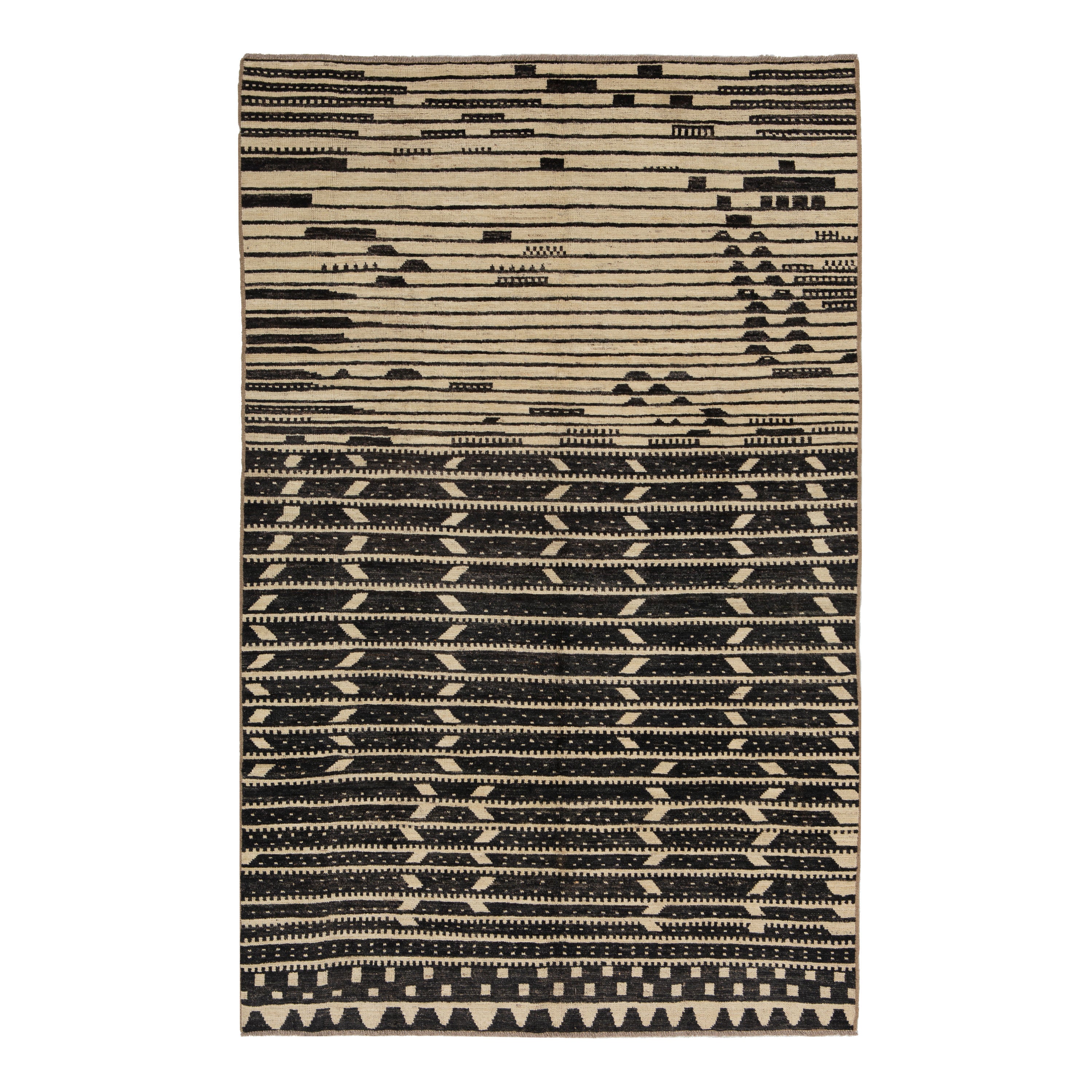 Zameen Patterned Modern Wool Rug - 6'1" x 9'3" Default Title