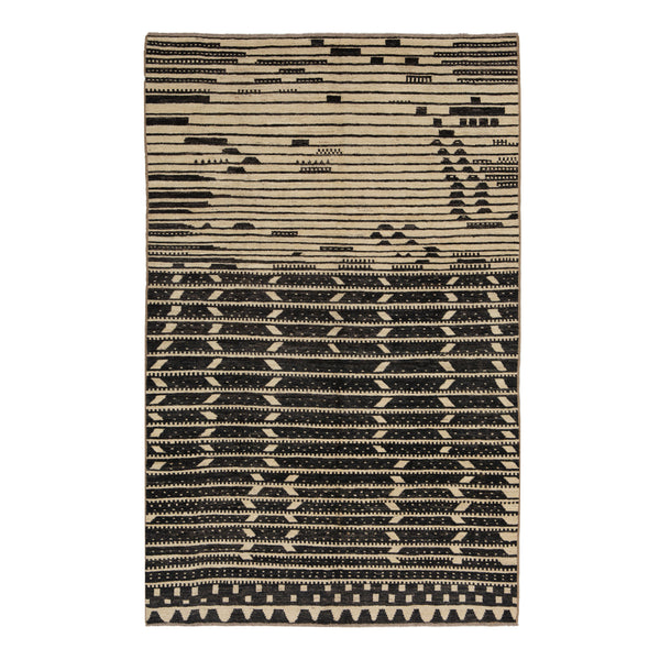 Zameen Patterned Modern Wool Rug - 6'1" x 9'3" Default Title