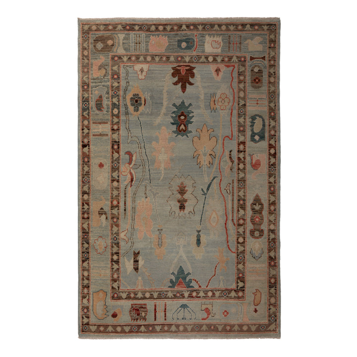 Zameen Patterned Modern Wool Rug - 5'4" x 7'10" Default Title