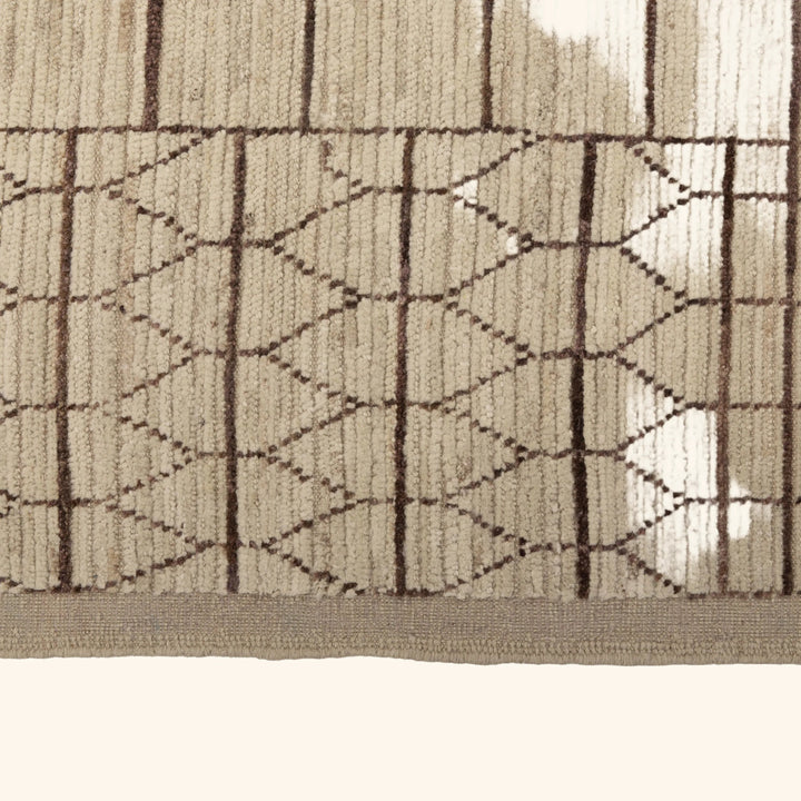 Zameen Patterned Modern Wool Rug - 10'10" x 13'10" Default Title