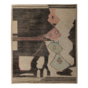 Zameen Patterned Modern Wool Rug - 8'8" x 9'9"