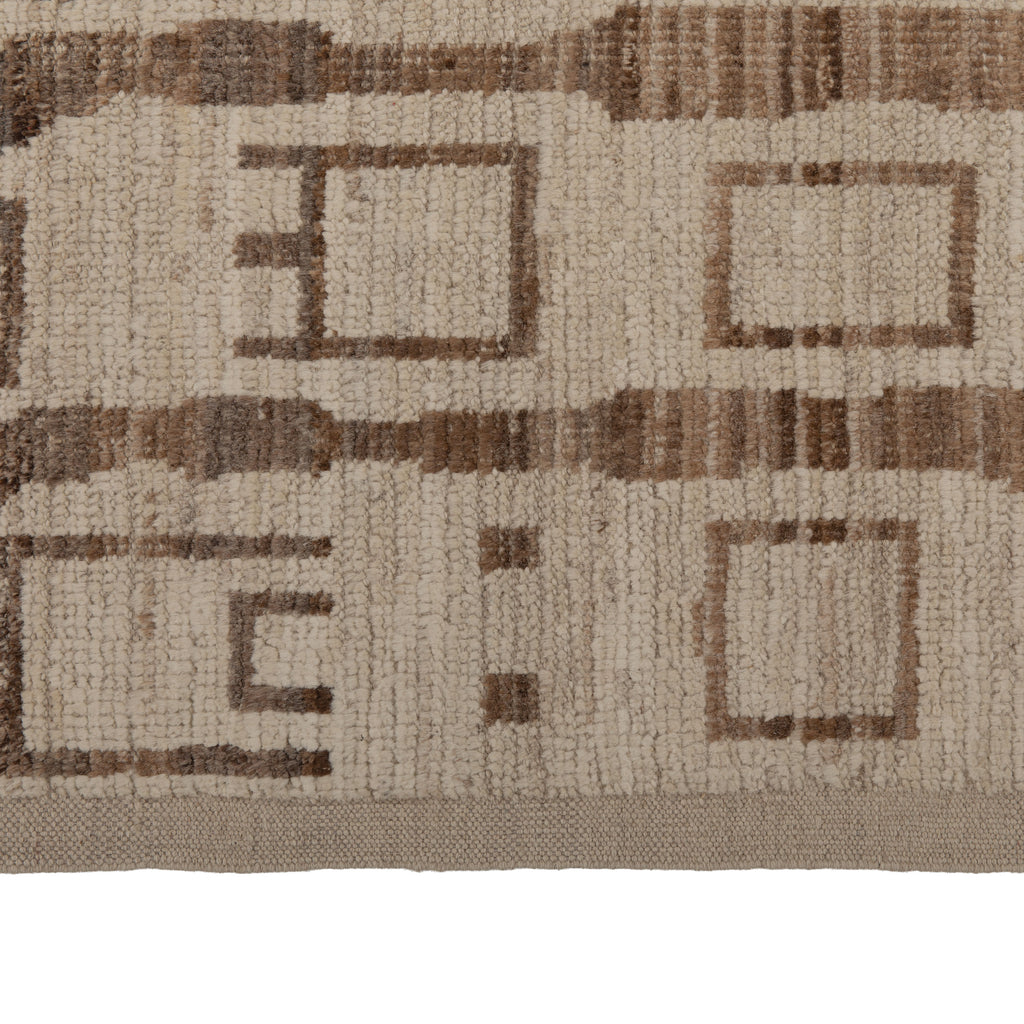 Zameen Patterned Modern Wool Rug - 3' x 13'1"
