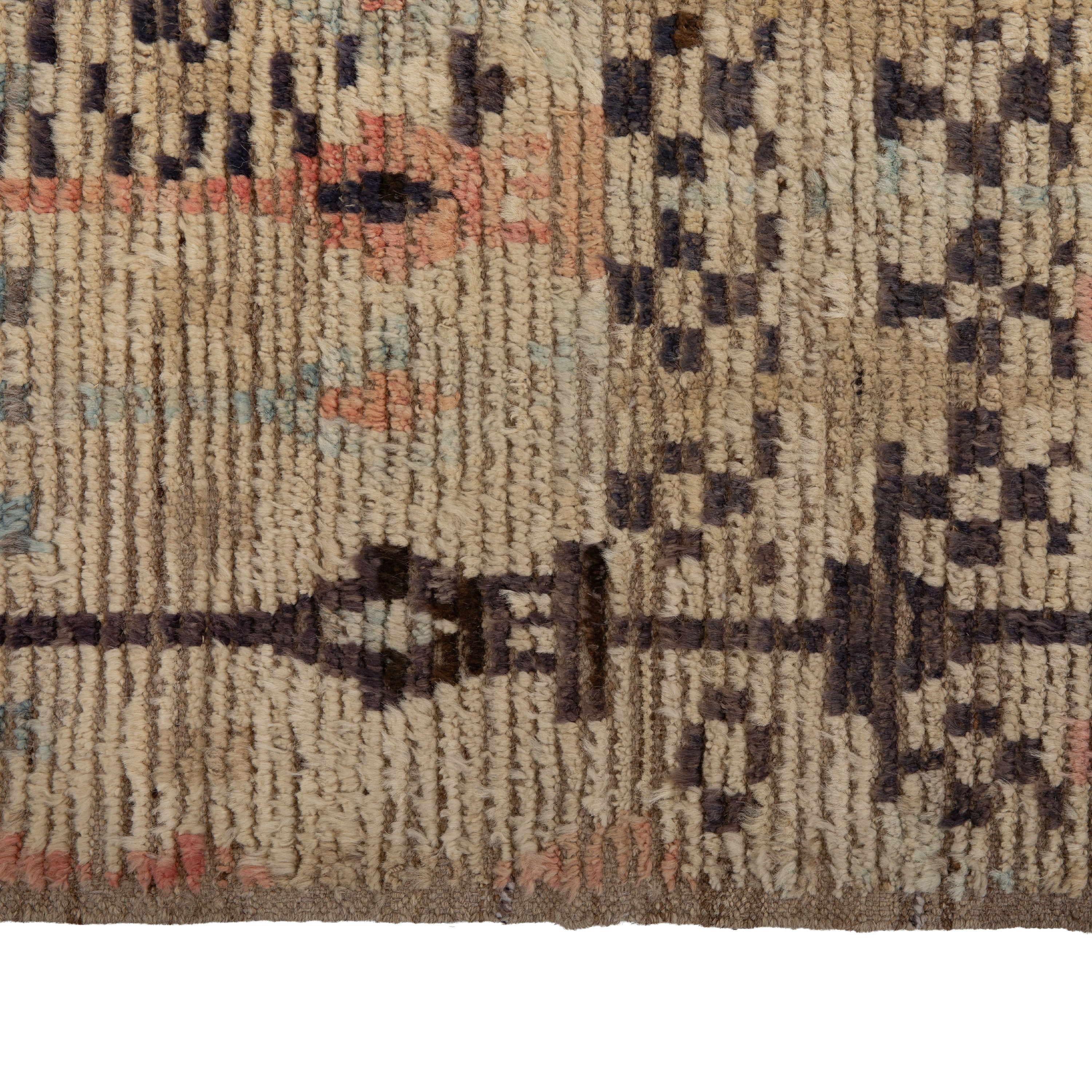 Zameen Patterned Modern Wool Rug - 3'4" x 9'6"