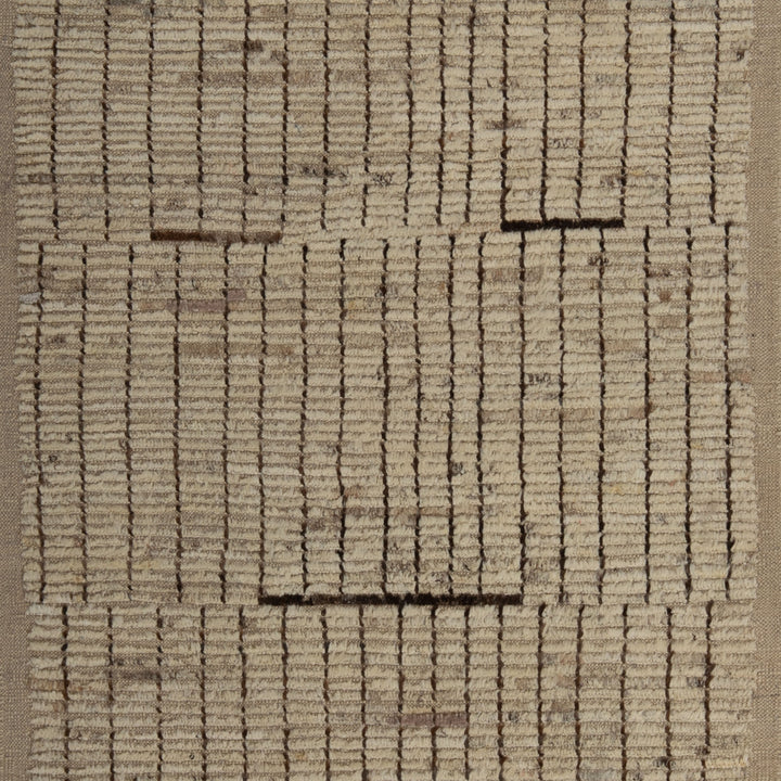 Zameen Patterned Modern Wool Rug - 3'7" x 11'10" Default Title