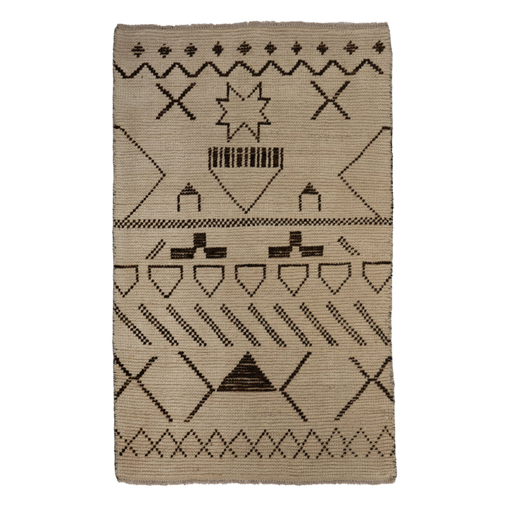 Zameen Patterned Modern Wool Rug - 3'2" x 5'2" Default Title