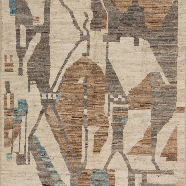 Zameen Patterned Modern Wool Rug - 6'6" x 10'7" Default Title