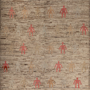 Zameen Patterned Modern Wool Rug - 6'9" x 9'7" Default Title - hover