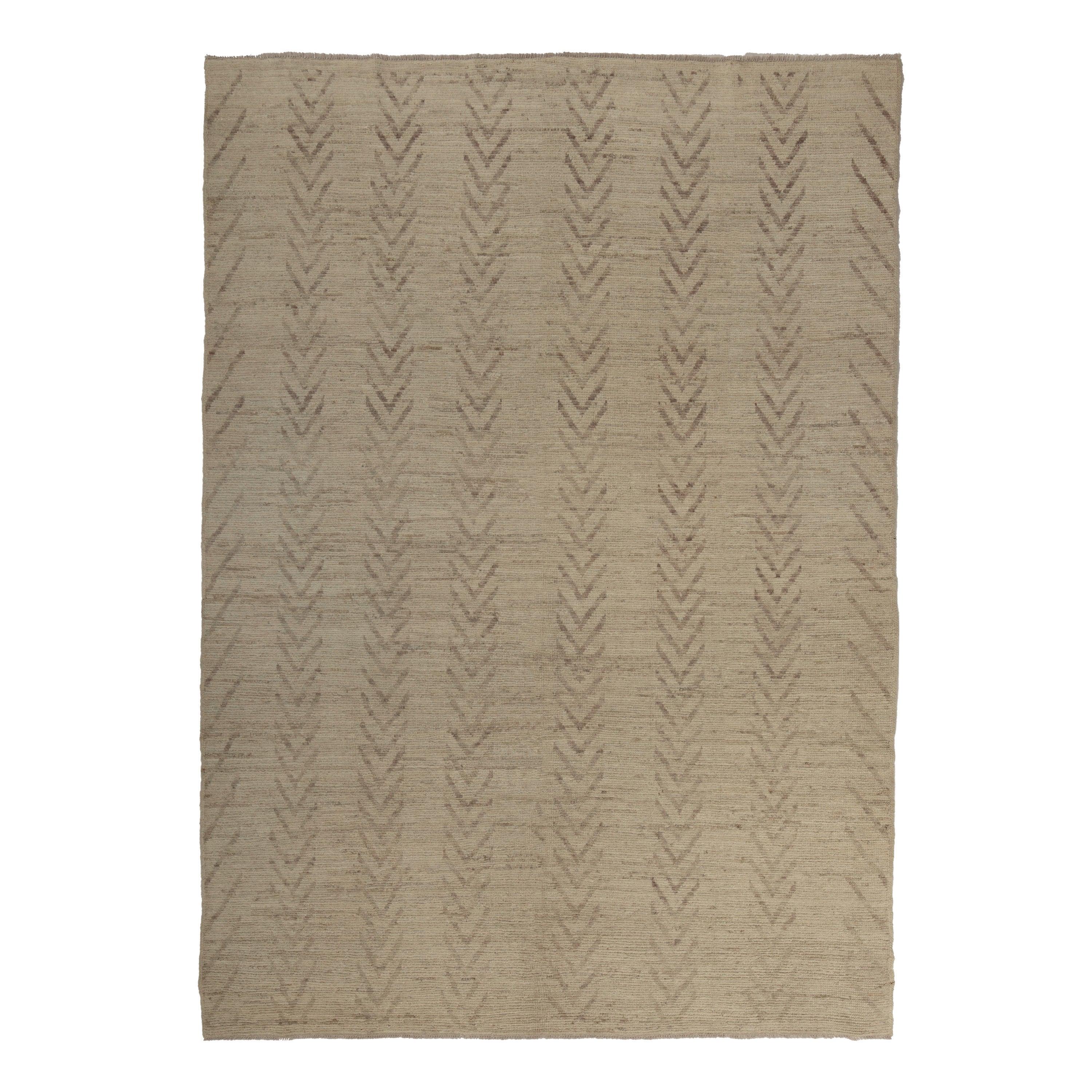 Zameen Patterned Modern Wool Rug - 6'5" x 9'7" Default Title