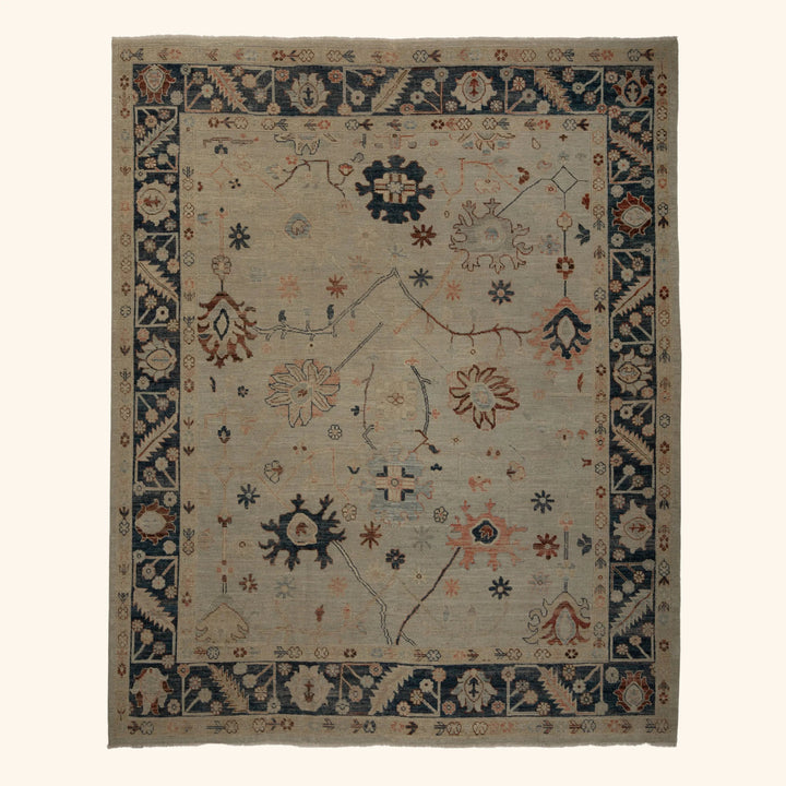 Zameen Patterned Modern Wool Rug - 8'7" x 10'2" Default Title