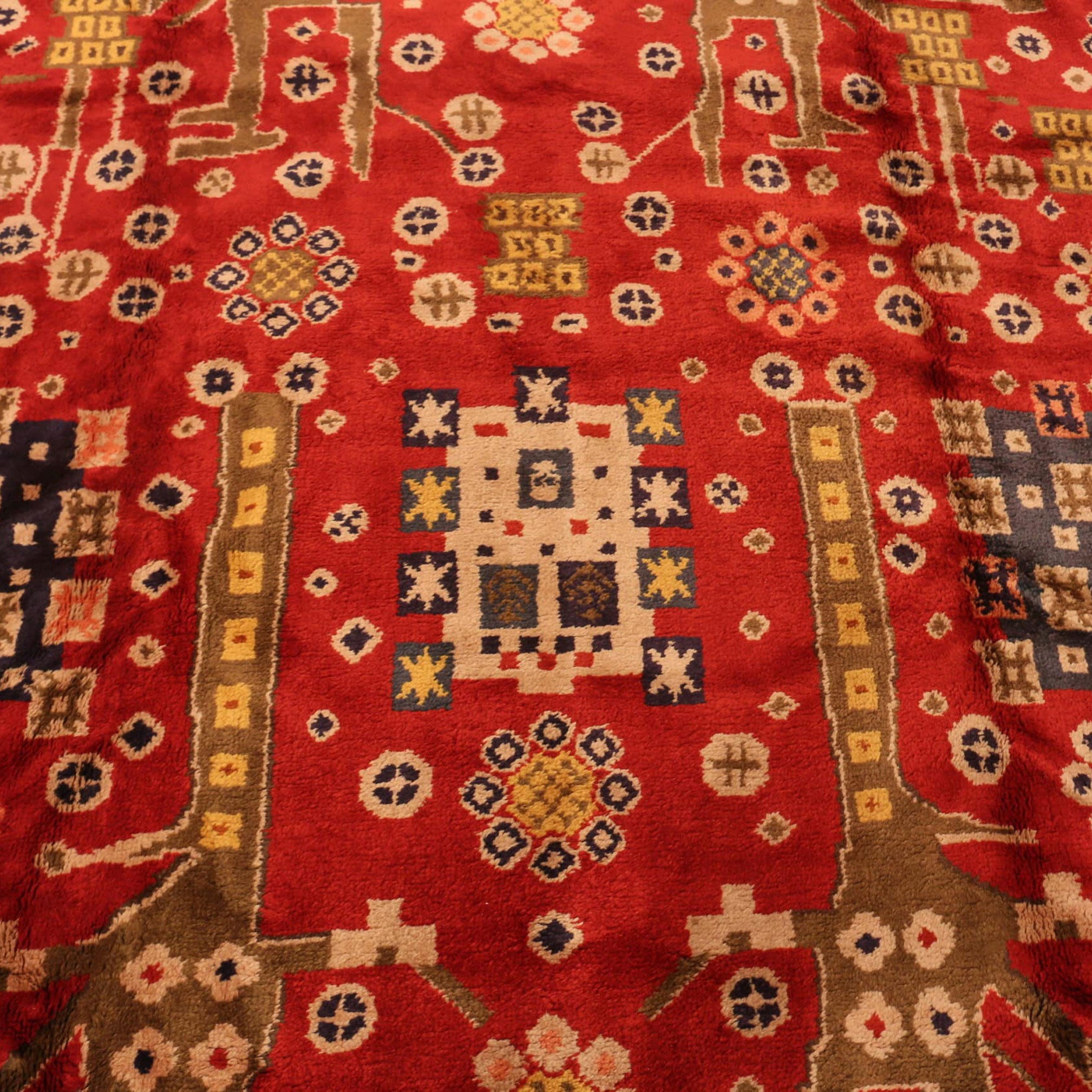 Red Vintage Sc&inavian Wool Rug - 10'3" x 13'8"