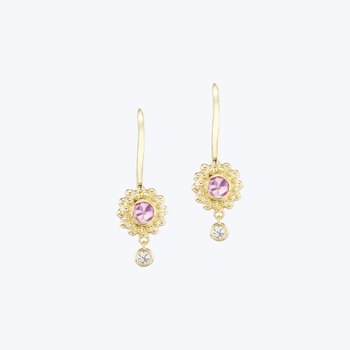 Evo Pink Sapphire Drop Earrings Default Title