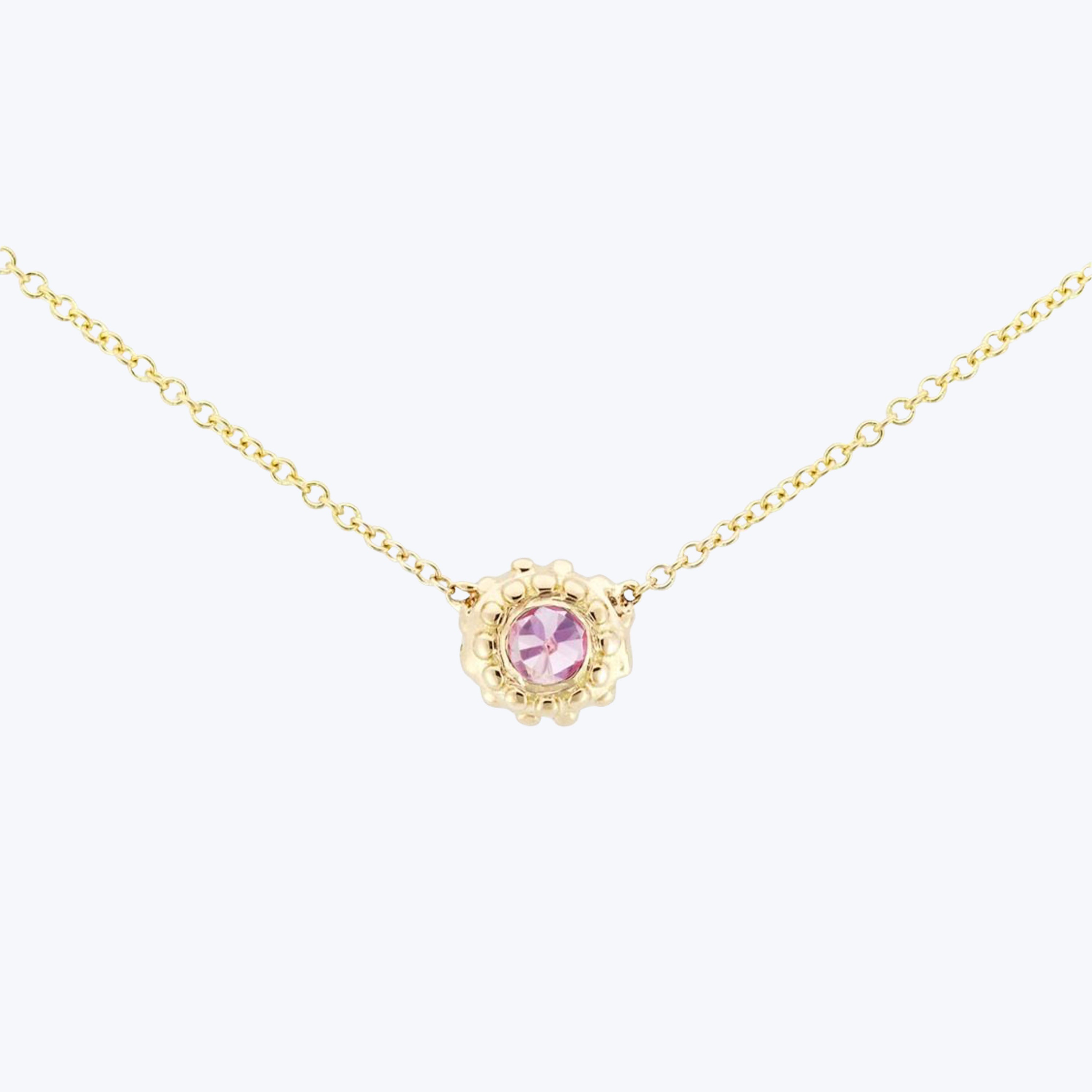 Evo Pink Sapphire Necklace Default Title