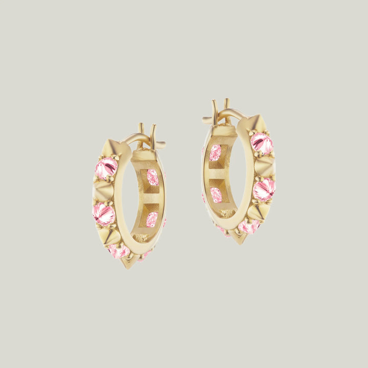 Valerie Pink Sapphire Mini Hoops Default Title
