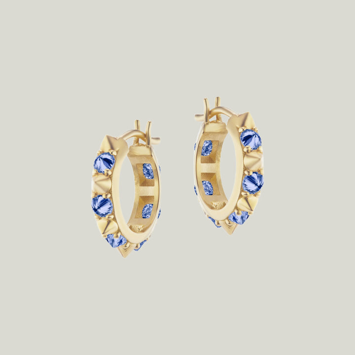 Valerie Blue Sapphire Mini Hoops Default Title