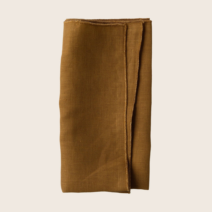Metallic Linen Napkin Curry/Gold